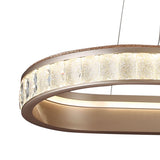 Lightsin Elegant Champagne Gold Oval Pendant Light with Crystal Accents Lightsin UK 