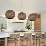 Lightsin Modern Black and Natural Bamboo Handwoven Pendant Light Lightsin UK 