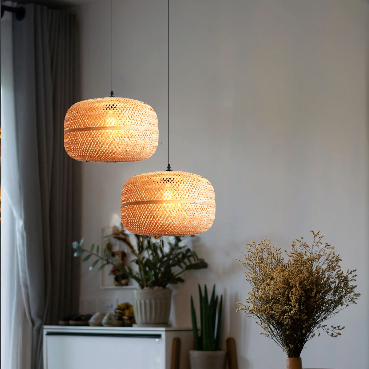 Lightsin Natural Bamboo Woven Pendant Light for Warm Ambient Spaces Lightsin UK 