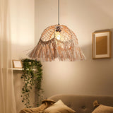 Lightsin Bohemian Woven Rattan Dome Pendant Light for Cozy Interiors Lightsin UK 