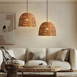 Lightsin Rustic Woven Rattan Dome Pendant Light for Cozy Interiors Lightsin UK 