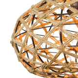 Lightsin Handwoven Rustic Cozy Natural Design Paper Rope Pendant Light Lightsin UK 