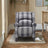 Tartan Upholstered Recliner Chair with Comfortable and Relaxing Footrest Recliners-AWIN Living and Home Grey 