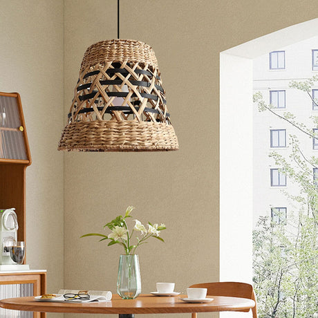 Lightsin Handwoven Paper Rope Pendant Light Bohemian Rustic Charm Lightsin UK 