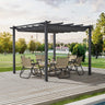 300CM Elegant Aluminum Patio Pergola with Sun-Shade Canopy Living and Home Size A 