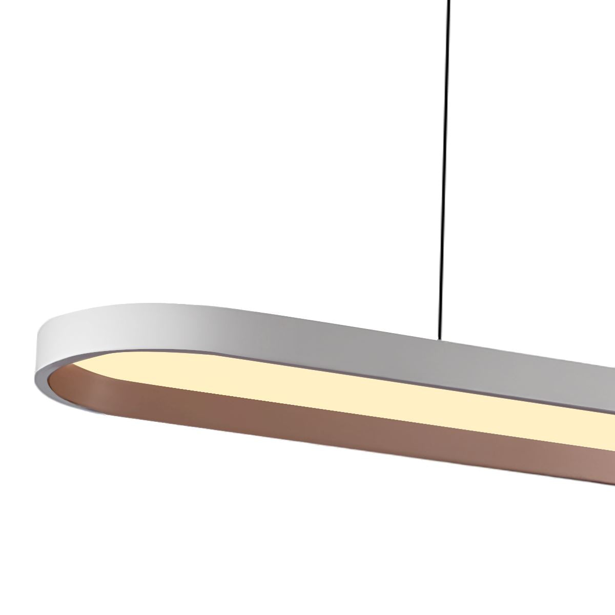 Lightsin Contemporary Gray-Brown Elliptical Dimmable Pendant Light Lightsin UK 