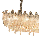 Lightsin Champagne Gold Crystal Leaf Chandelier Lightsin UK 