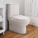 63cm D Comfortable 2-Piece Elongated Toilet with Dual Flush Toilet Living and Home 