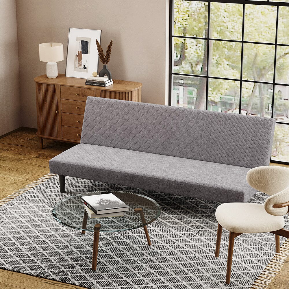 Grey 3 Seater Upholstered Sofa Bed Living and Home 