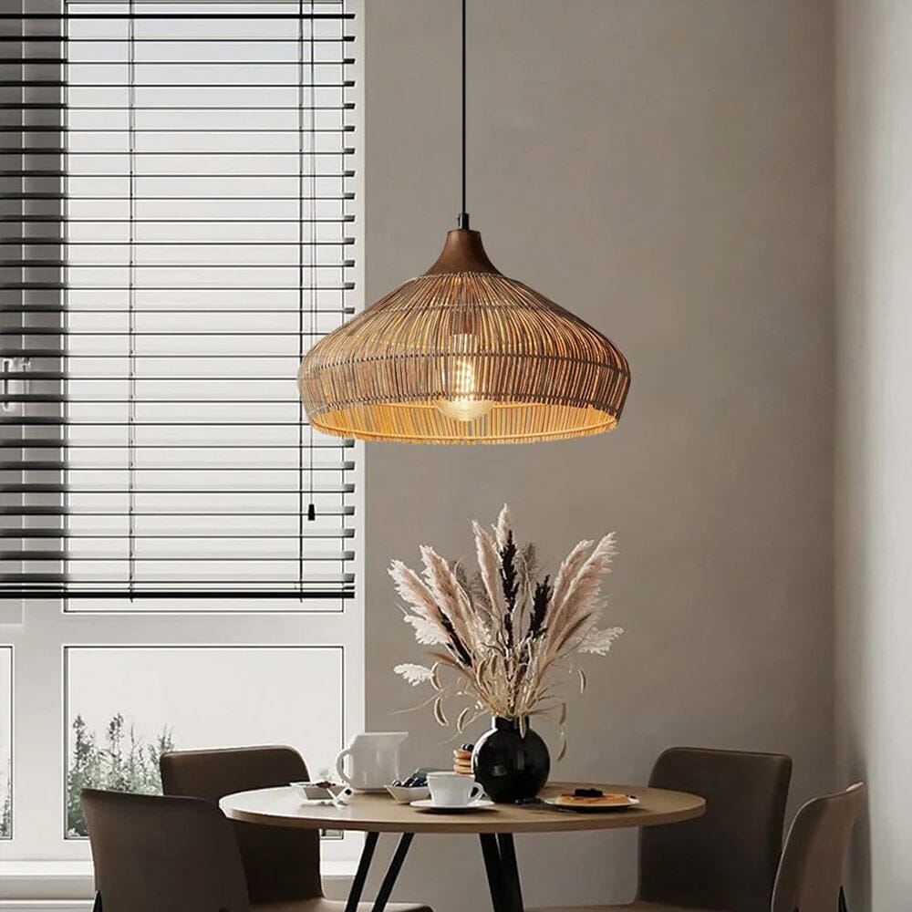 Lightsin Bell-Shaped Handcrafted Bamboo Kitchen Pendant Lighting Lightsin UK 