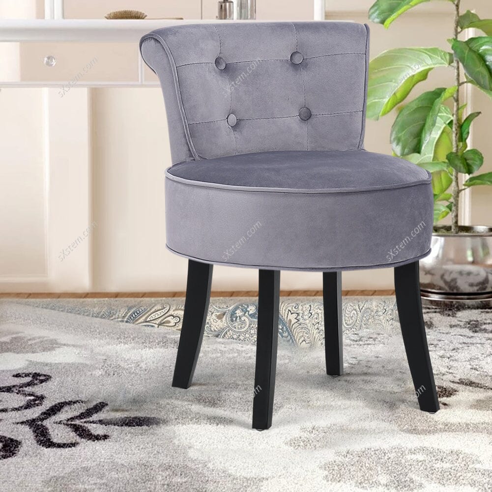 Velvet Vanity Stool with Thick Cushion Living and Home 