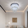 Modern Round Crystal Ceiling Light with Crystal Pendant Living and Home 