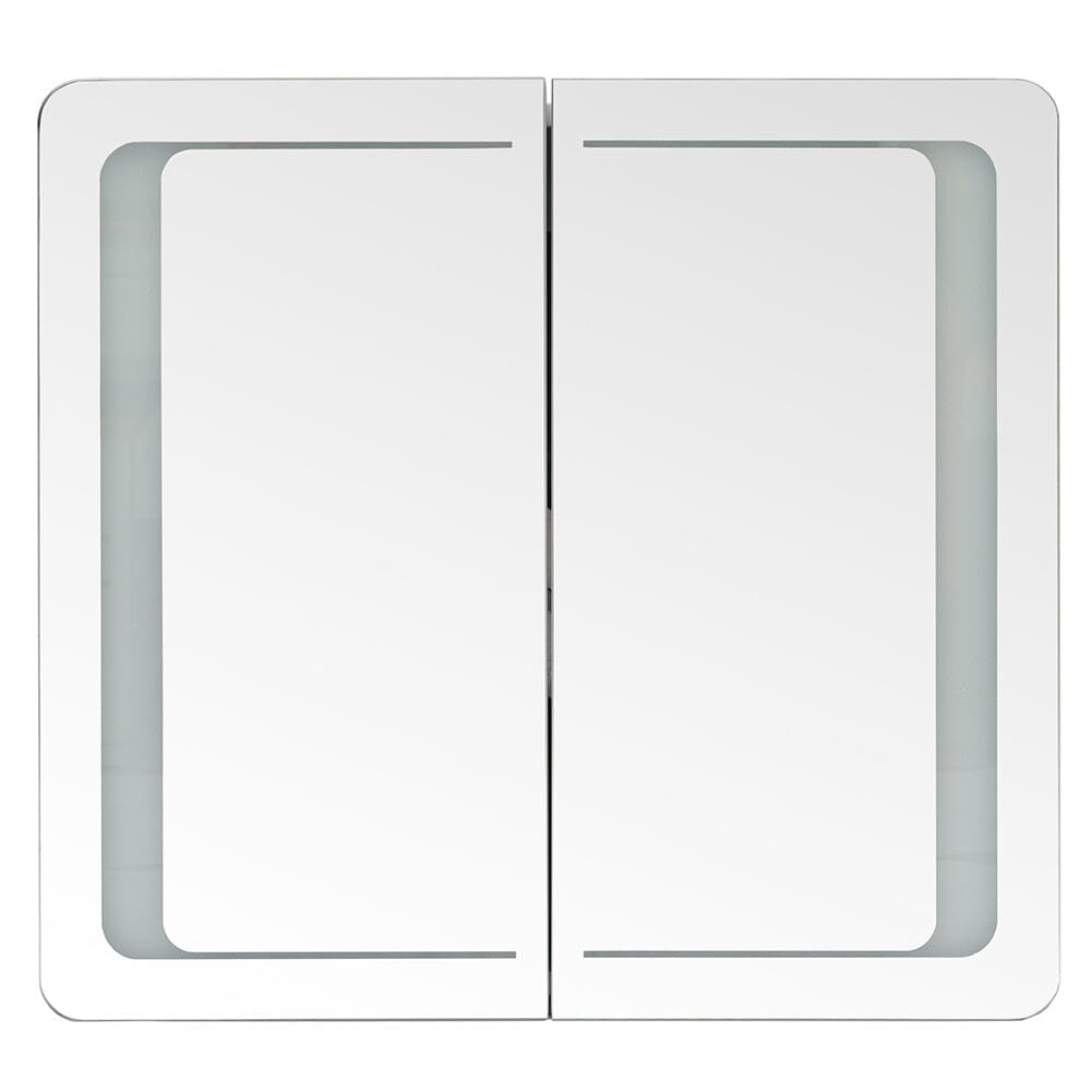 Double Door LED Bathroom Mirror Cabinet with Bluetooth Bathroom Mirror Cabinets Living and Home 