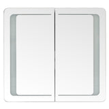 Double Door LED Bathroom Mirror Cabinet with Bluetooth Bathroom Mirror Cabinets Living and Home 