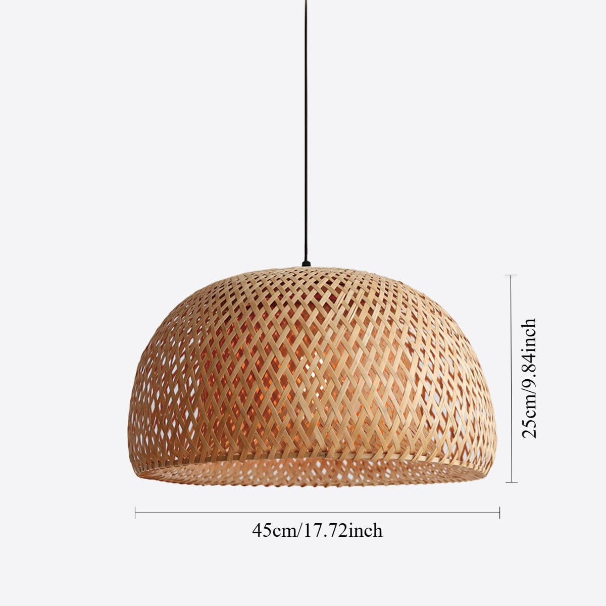 Lightsin Vintage Handwoven Bamboo Dome Pendant Light Lightsin UK 