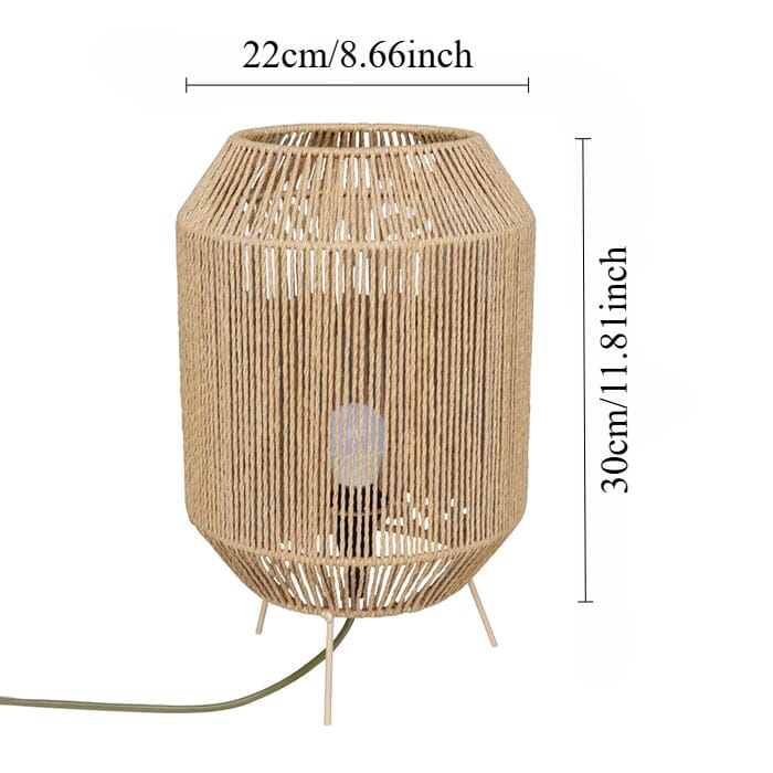 Lightsin Handcrafted Paper Rope Table Lamp Perfect for Living Rooms Lightsin UK 