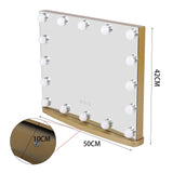 50cm W Rectangle Hollywood LED Lighted Cosmetic Mirror LED Make Up Mirrors Living and Home 