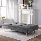 182cm Grey Fabric 3 Seater Sofa Bed Sleeper Sofa Beds Living and Home 