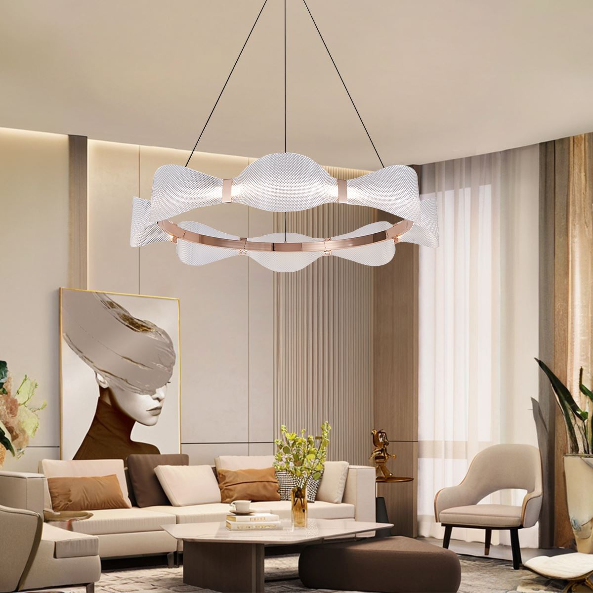 Lightsin Modern Minimalist Acrylic Ring Pendant Light Lightsin UK 