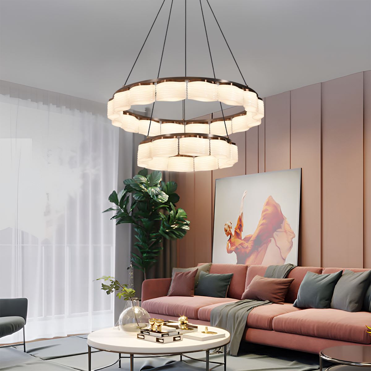 Lightsin Elegant LED Pendant Light with Onyx Glass Shade Lightsin UK 