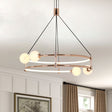 Lightsin Elegant Gold Double-Ring Pendant Light with Tri-Color Lighting Lightsin UK In Stock 