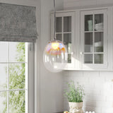 Lightsin Pendant Ceiling Light with Elegant Nebula Coloured Glass Lightsin UK 25cm Dia × 28cm H In Stock 