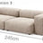 Cottonfy Corduroy Modular Wide Seat Chaise Sofa Block Living and Home Combo 