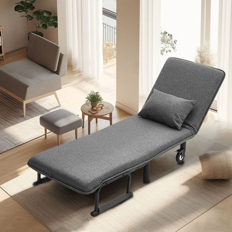 Upholstered Single Sleeper Chair Convertible Sofa Bed with Metal Legs Recliners Living and Home 