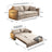 Upgrade Adjustable Multifunctional 3 Seater Sofa Bed with Storage Space Living and Home 