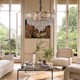 Lightsin Elegant Crystal-Accented Champagne Gold Crystal Chandelier Pendant Light Lightsin UK S In Stock 