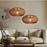 Lightsin Natural Bamboo Woven Round Pendant Light for Warm Interiors Lightsin UK 