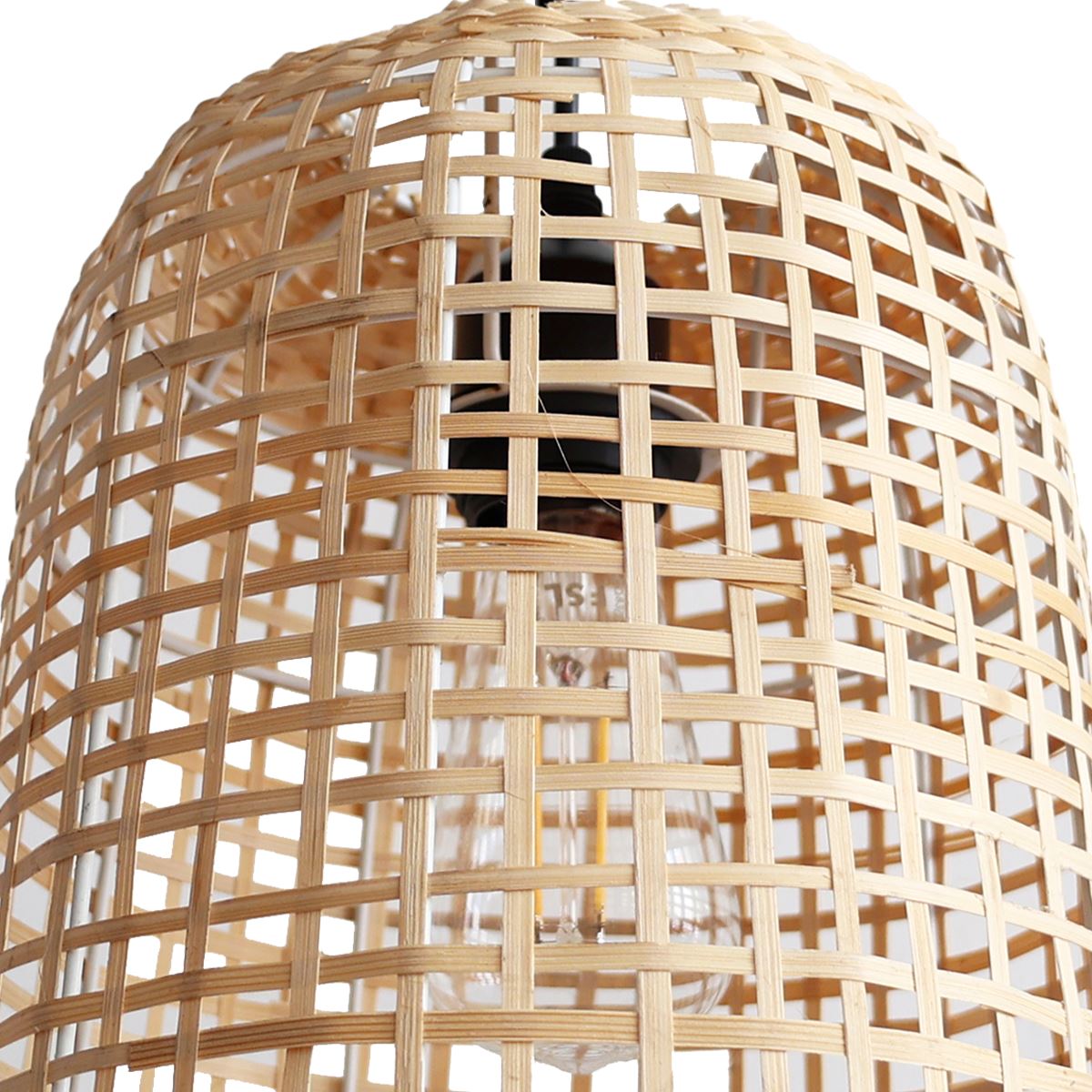 Lightsin Eco-Friendly Natural Woven Bamboo Pendant Light for Cozy Ambiance Lightsin UK 