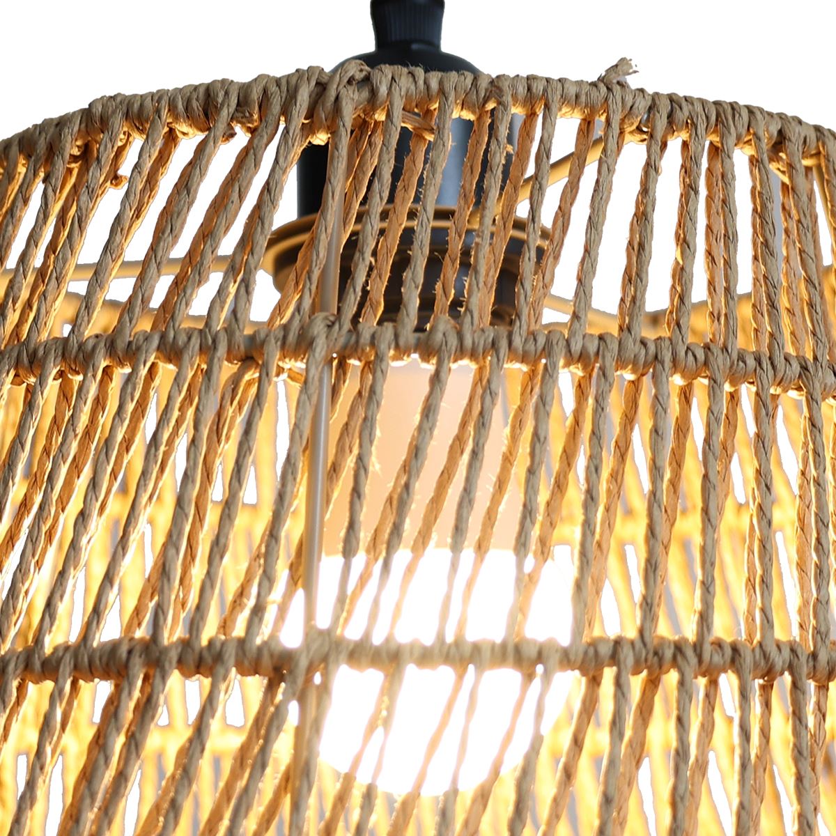 Lightsin Handcrafted Warm Rustic Paper Rope Pendant Light Lightsin UK 