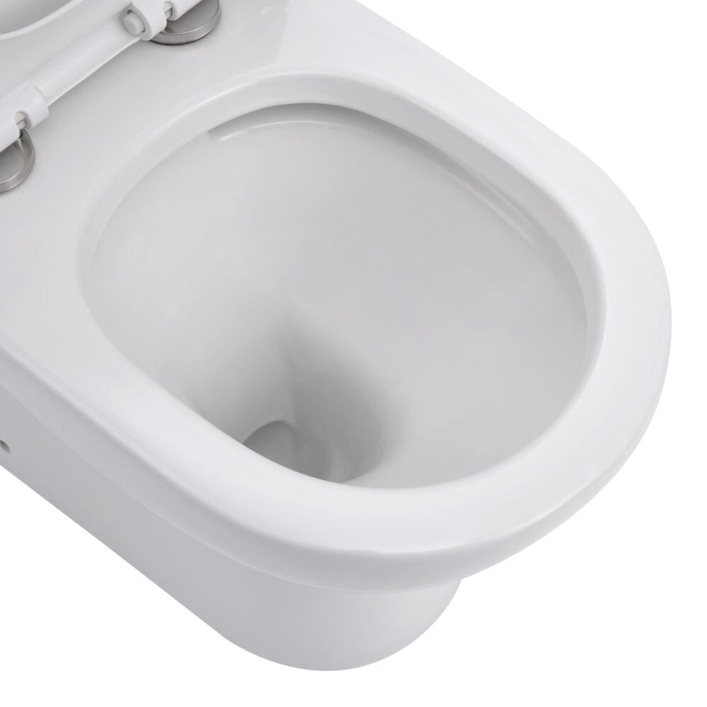 63cm D Comfortable 2-Piece Elongated Toilet with Dual Flush Toilet Living and Home 