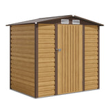 Outdoor Galvanized Steel Tawny Storage Shed Living and Home 