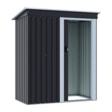 5 x 3 FT Outdoor Metal Storage Shed with Lockable Door for Garden (Ver. 2) Living and Home 