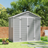 8x4ft Apex Roof Garden PP Tool Shed Outdoor Patio Storage House Living and Home 