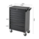 Lockable 7 Drawer Tool Trolley Rolling Cabinet Tool Storage Cabinets Living and Home 