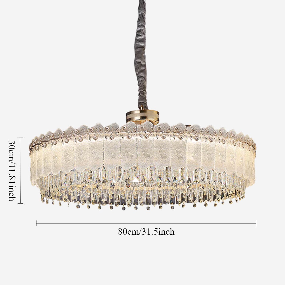 Lightsin Contemporary Oval & Round Crystal Pendant Ceiling Light Dimmable Fixture Lightsin UK 