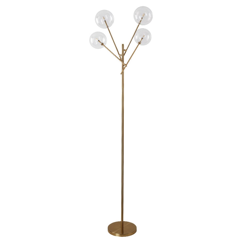 155cm H Gold Foot Switch 4 Light Tree Floor Lamp Floor Lamps Living and Home 