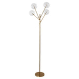 155cm H Gold Foot Switch 4 Light Tree Floor Lamp Floor Lamps Living and Home 