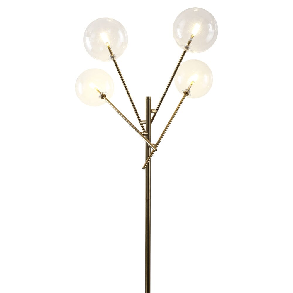 155cm H Gold Foot Switch 4 Light Tree Floor Lamp Floor Lamps Living and Home 