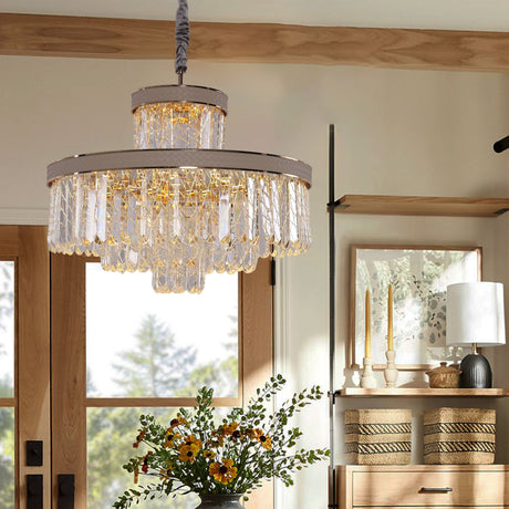 Lightsin Luxury Hanging Lights for Living Room with Golden Crystal Radiance Lightsin UK In Stock 