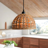 Lightsin Nature-Inspired Wooden Dome Warm Glow Pendant Light Lightsin UK 