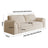 Cottonfy Cream Convertible Sleeper Sofa Bed with Drawers Living and Home #1 - 166 CM 