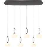 Lightsin Cloud Glass Pendant Light with Tri-Colour LED and Metal Frame Lightsin UK 