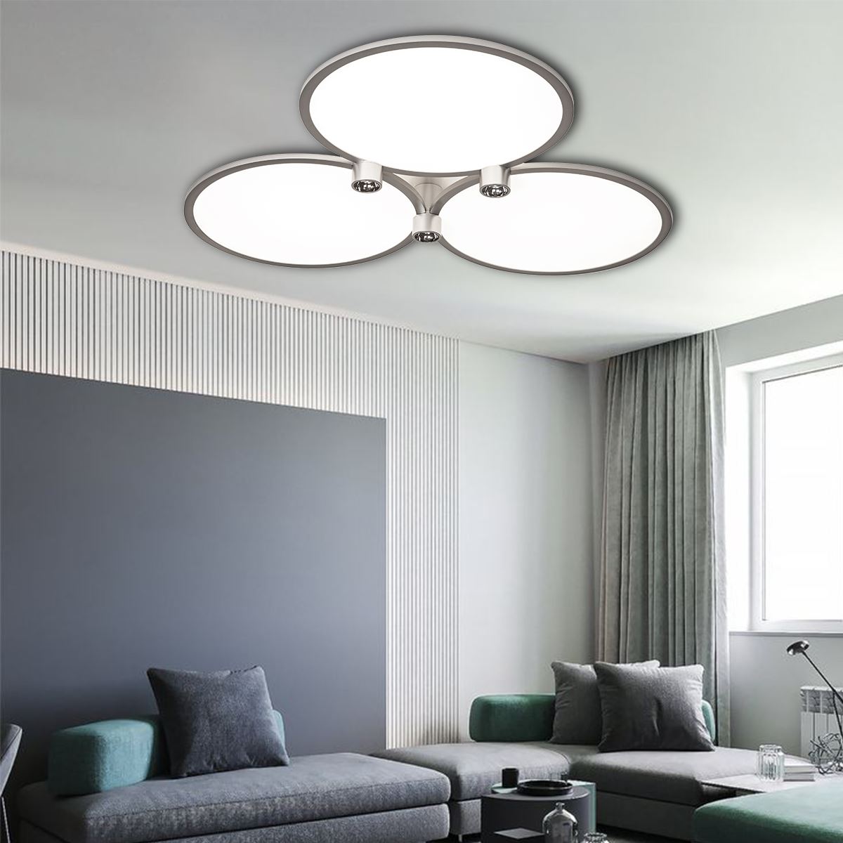 Lightsin Modern Three Rings Aluminum Pendant Light Lightsin UK 