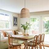 Lightsin Rustic Woven Rattan and Iron Dome Pendant Light for Cozy Spaces Lightsin UK 