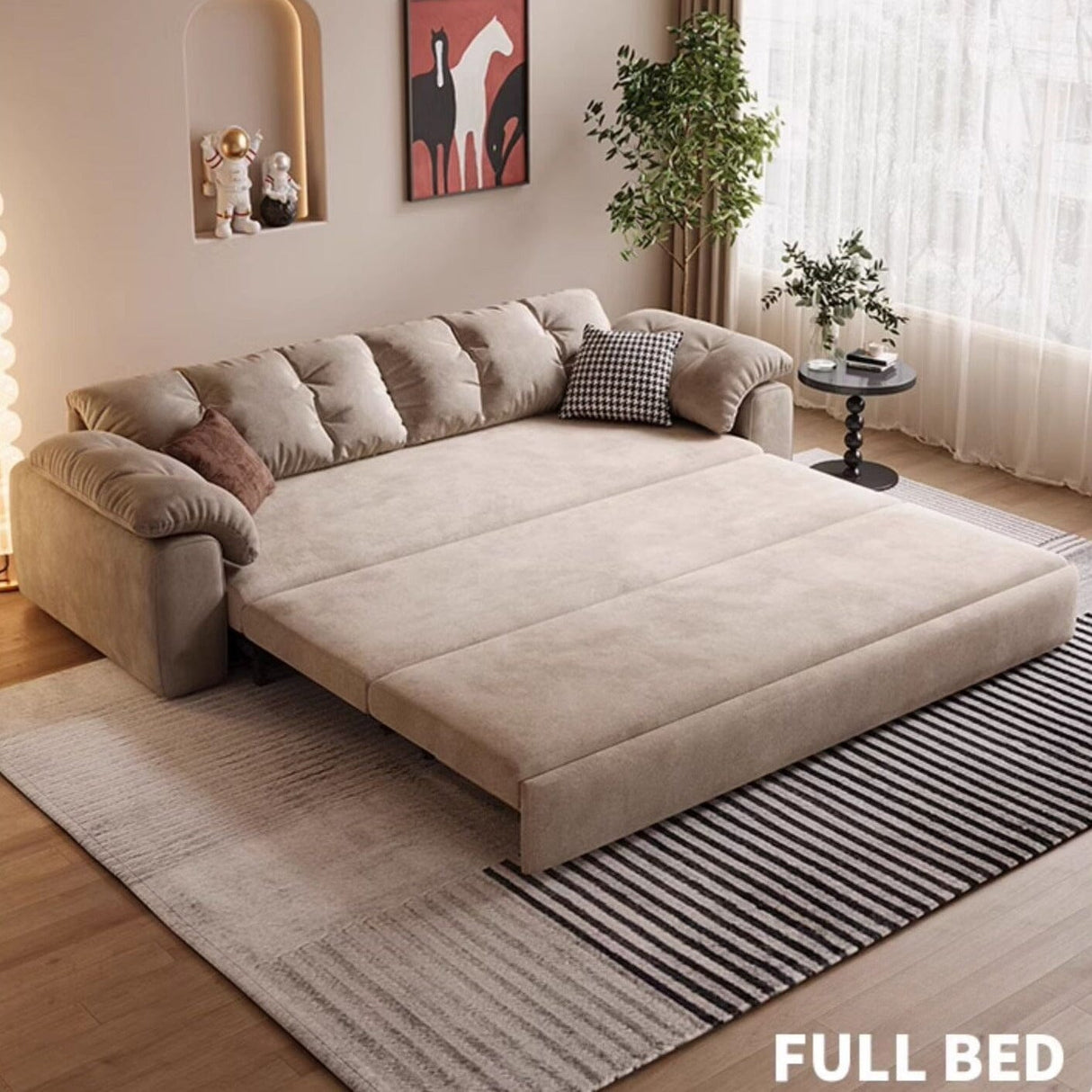 Cottonfy Multifunctional Sleeper 3 Seater Sofa Bed with Storage Space Cottonfy UK 