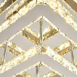 96w LED Ceiling Light 70 x 70 cm Square 3 Tier Crystal Chandelier Ceiling Lights Living and Home 